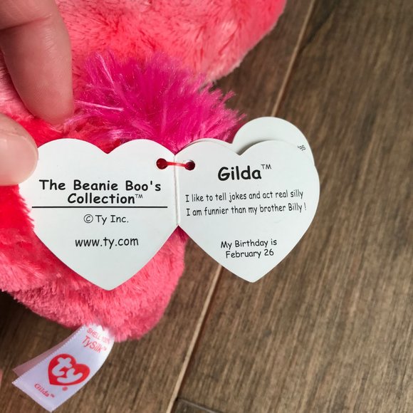 NWT Ty Beanie Boo's Collection "Gilda" Pink Flamingo - 6-1/2" H - NEW with Tags! - Picture 9 of 10